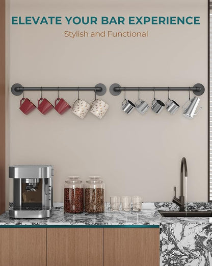 OROPY Wall Mounted Pot Pan Rack 21'' Set of 2, Industrial Utensils Wall Hanger - Image 7