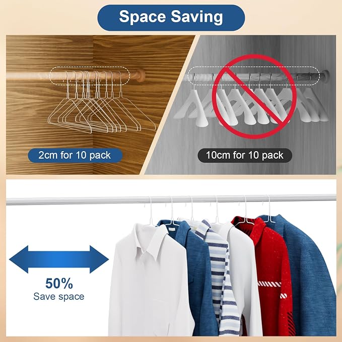 SPECILITE Wire Metal Clothes Hangers Bulk 100 Pack - Image 4