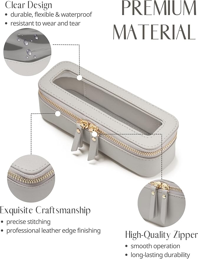 Popvibe Clear Makeup Bag Travel Cosmetic Case Transparent Toiletry Bag - Image 3