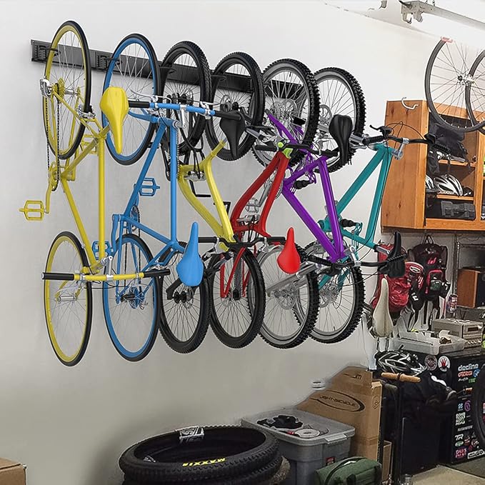 TORACK Bike Storage Rack, 6 Bike Rack Wall Mount Home and Garage Organizer - Image 7