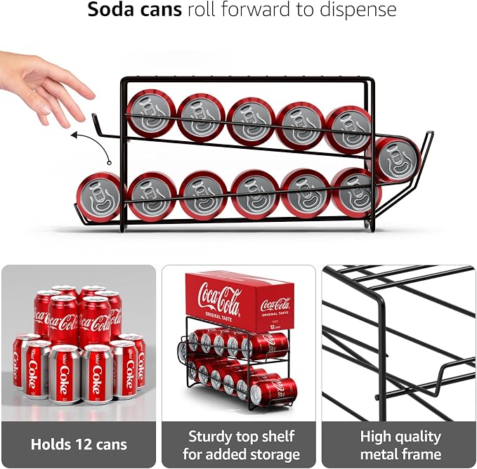 Sorbus Soda Can Rack Beverage Dispenser & Organizer - Image 4
