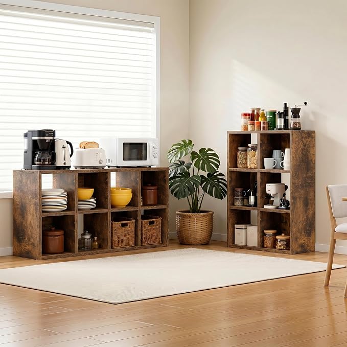 LUCKLIFE 6-Cube Storage Organizer, Stackable Modular Bookcase Shelf - Image 8