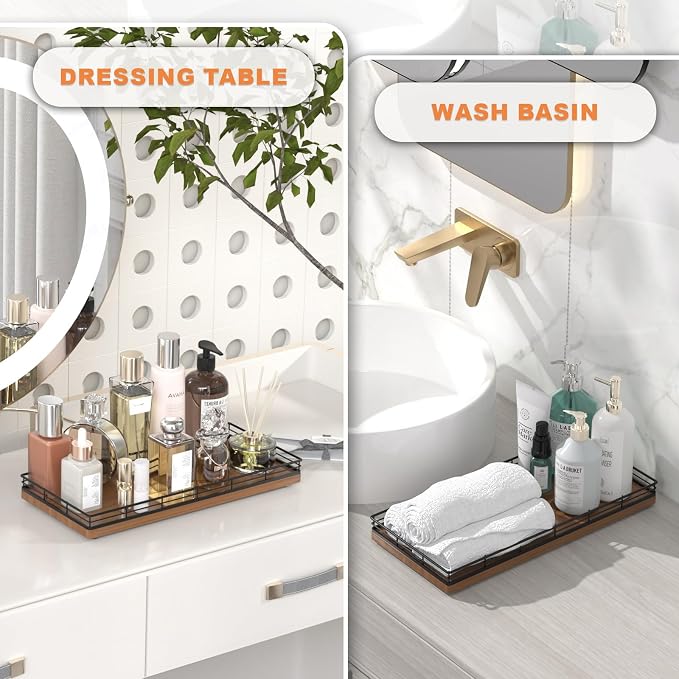 Oak Bathroom Toilet Tank Tray, Vanity Tray - Image 4
