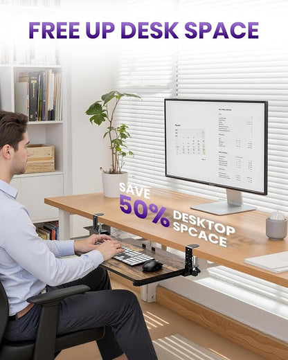 Ergonomic Keyboard Tray Under Desk, Pull Out - Image 4