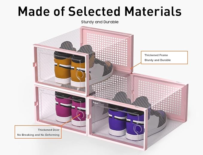 Kuject X-Large Shoe Storage Boxes 12 Pack, Entryway & Under-Bed Storage - Image 8