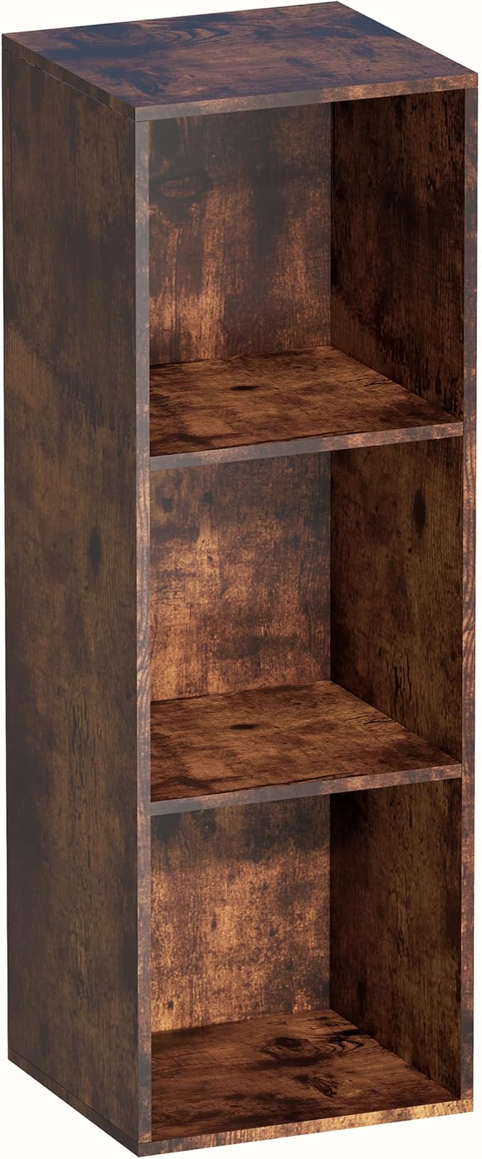 Cube Storage Organizer, 3 Cube Retro Bookshelf, Freestanding 3 Tier Open Shelf - Image 5