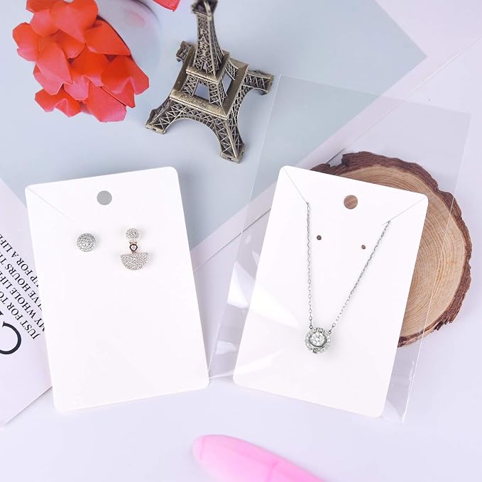 MIAHART 150 Set Earring Holder Cards Necklace Display Cards - Image 6