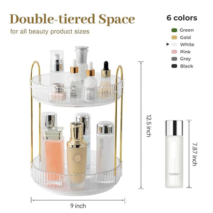 Rotating Makeup Organizer for Vanity, Skincare Make Up Storage Perfume - Image 3
