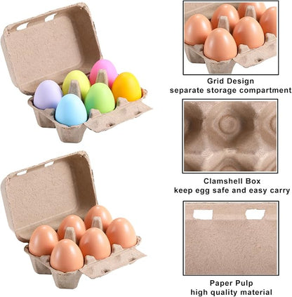 Half Dozen Egg Cartons 100 Pack, Blank Natural Pulp Box 6 Count - Image 3