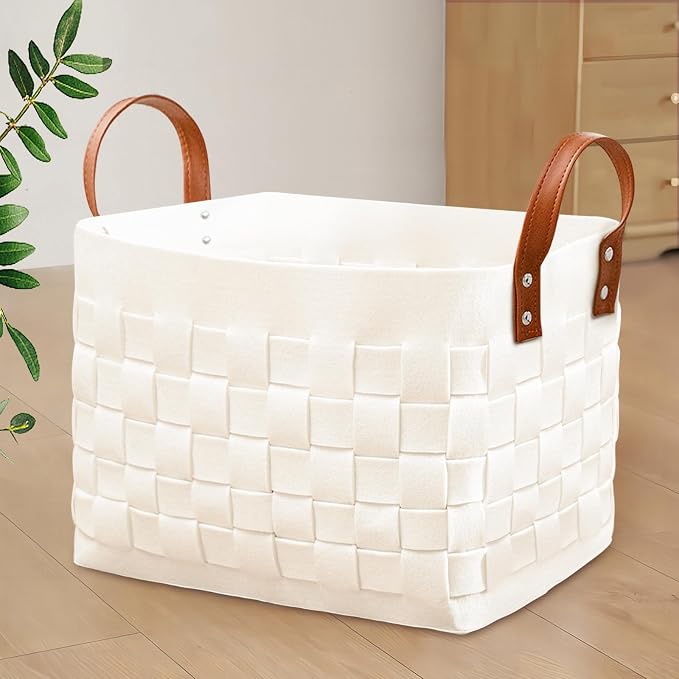 BOLDMONEKY Blankets Basket 16.5 " x13 " x13 ", Large Rectangular Laundry Hamper by boldmonkey