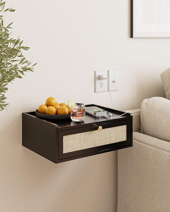 Floating Nightstand, Wall Mounted Night Stand - Image 7