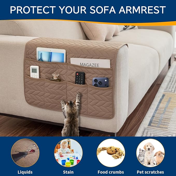 Remote Control Holder for Armchair, Couch Caddy Organizer TV Remote Holder for - Image 4