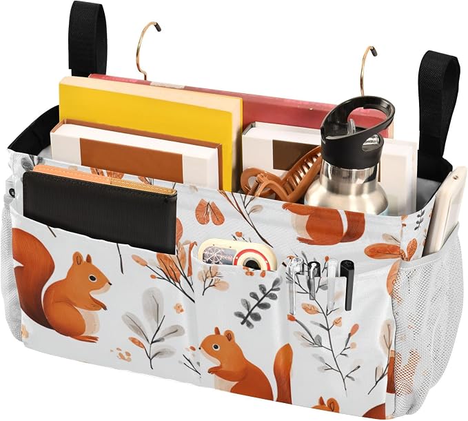 Squirrels and Fall Leaves Bedside Caddy - Image 3