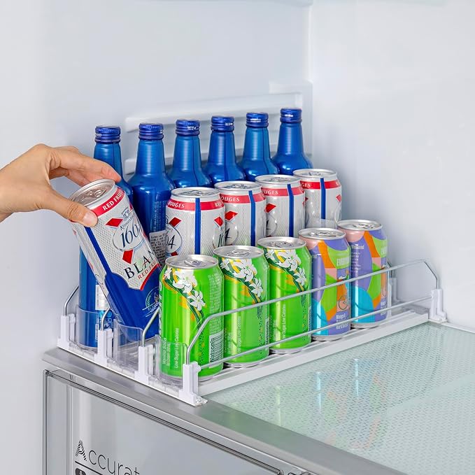 Rula Drink Organizer for Fridge, Width Adjustable Water Bottle Pusher Glide - Image 6