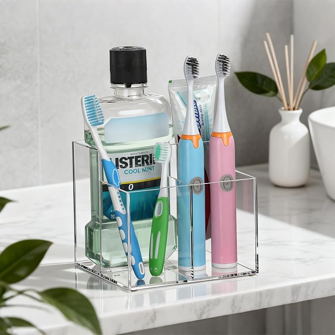 Toothbrush Holder, Large Capacity Electric Toothbrush and Toothpaste Holder - Image 6