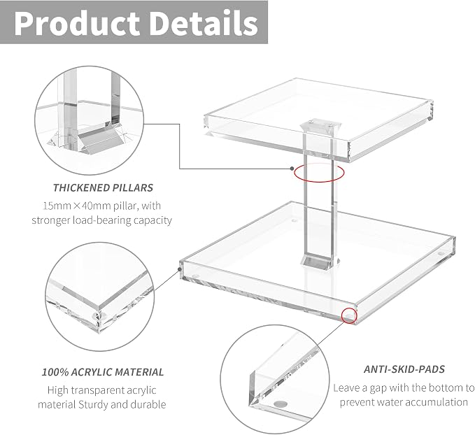 2-Tier Acrylic Perfume Organizer, Display Stand - Image 3