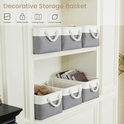 13.8x9.8x6.7 Inch Fabric Small Storage Bins - Image 5