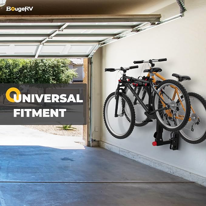 BougeRV Hitch Wall Mount, Adjustable 1.25"/2" Receiver, Heavy Duty 300LBS Bike - Image 9