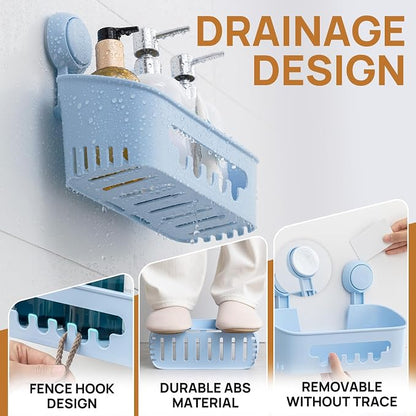 LEVERLOC Shower Caddy Suction Cup, Shower Organizer Removable Bathroom Shelf - Image 3