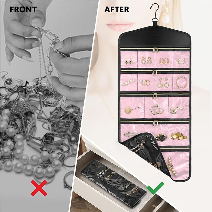 CHICECO Travel Jewelry Holder Organizer, Hanging Jewelry Organizer Storage - Image 5