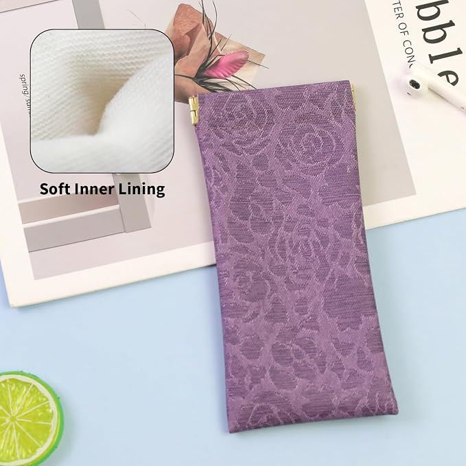 Double Eyeglass Case Soft Dual Glasses Case - Image 5