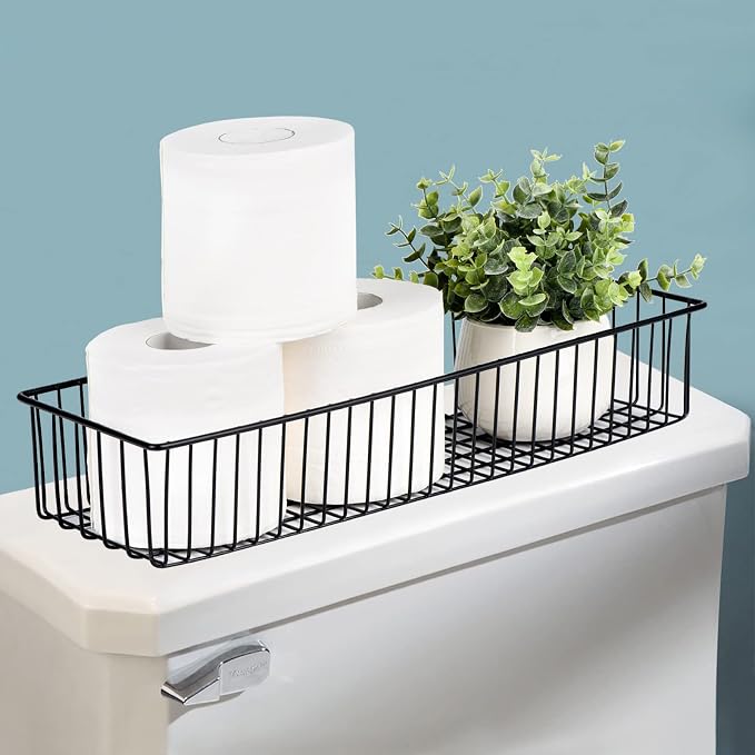 Farmhouse Decor Metal Wire Organizer Storage Basket-Toilet Paper - Image 7