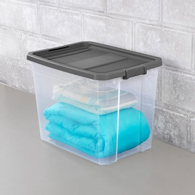 STERILITE 108 QT. Clear Stacker Storage Container Tote - Image 5
