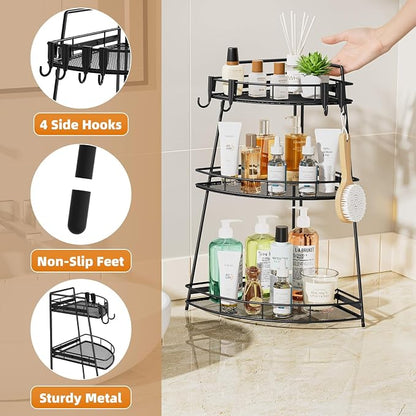 VITVITI 3 Tier Corner Bathroom Counter Organizer, Metal Bathroom Countertop - Image 4