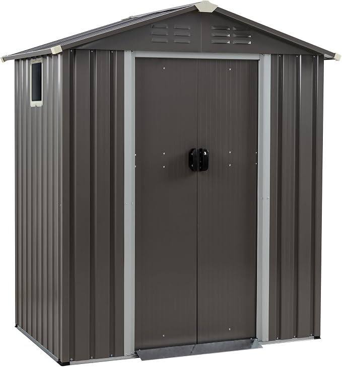 JY QAQA 5x3 FT Metal Outdoor Garden Storage Shed, Waterproof Metal Garden Sheds by JYQAQA