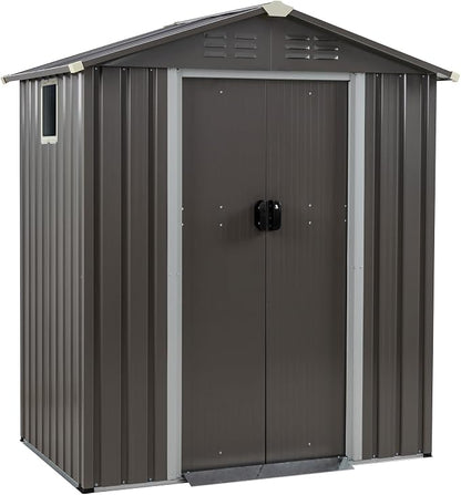 JY QAQA 5x3 FT Metal Outdoor Garden Storage Shed, Waterproof Metal Garden Sheds by JYQAQA