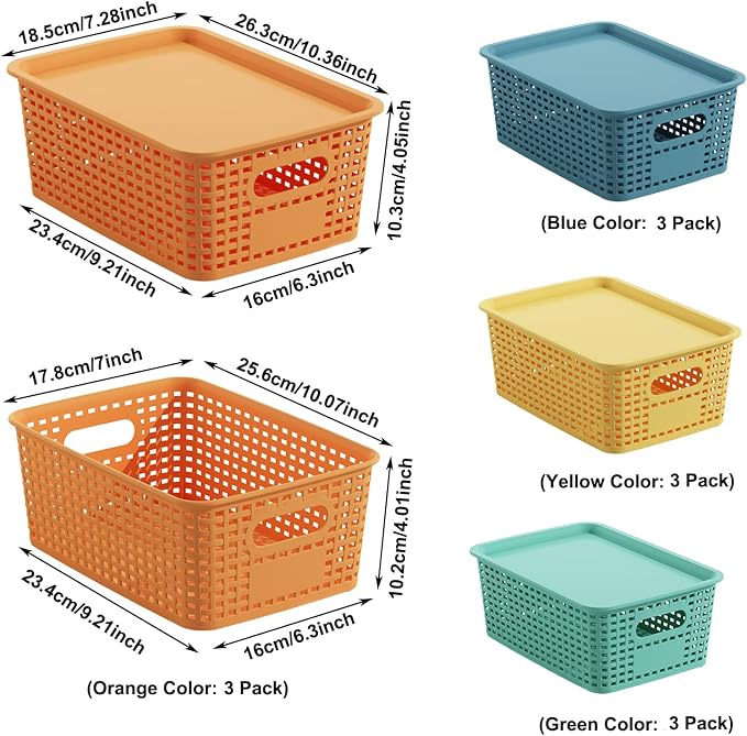 Colorful Plastic Storage Baskets - Image 4