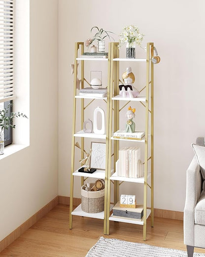 Hzuaneri Ladder Shelf, Freestanding Corner Storage Shelf | Bookcase - Image 6