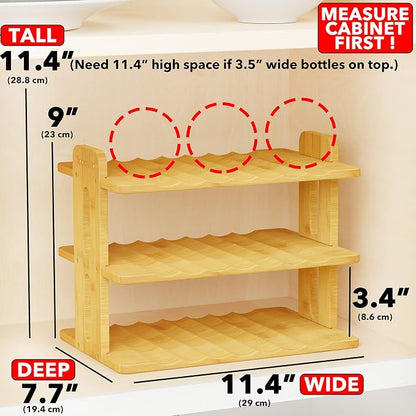SpaceAid Bamboo Water Bottle Organizer - Image 3