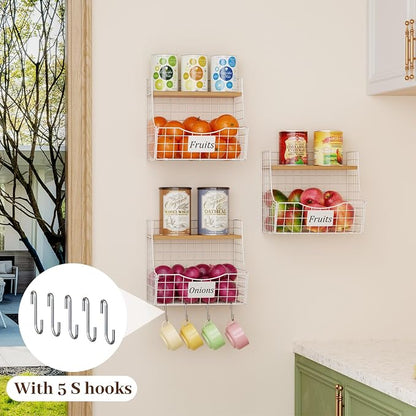 3 Pack Hanging Fruit Basket for Kitchen - Image 5