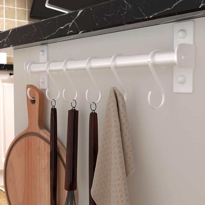 Dseap Kitchen Utensil Holder Hanger, Pot and Pan Rack Wall Mounted, Kitchen Rail - Image 3