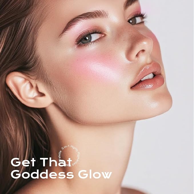 Color Nymph 3-IN-1 Face Palette, Ultra-Smoothy Creamy Blush Highlighter Bronzer - Image 7