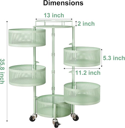 SAYZH 5 Tier Fruit Vegetable Basket Stand - Image 2