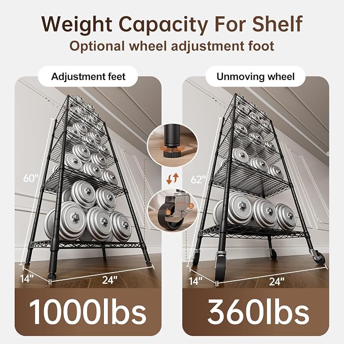 Golpart Shelves Storage Shelf Wire Closet Bathroom Organizers Metal Pantry | 5 - Image 9