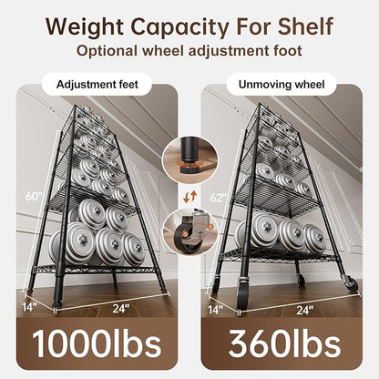 Golpart Shelves Storage Shelf Wire Closet Bathroom Organizers Metal Pantry | 5 - Image 9