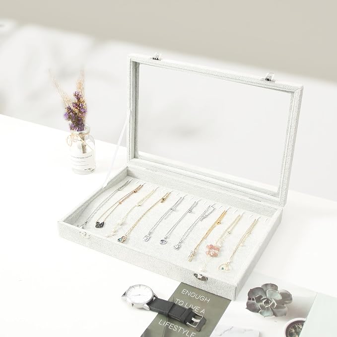 Coward 20 Hooks Necklace Organizer Jewelry Box - Image 6