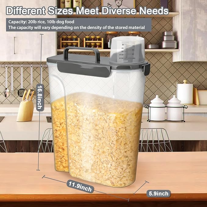 Komzon Rice Storage Containers, Rice dispenser - Image 3
