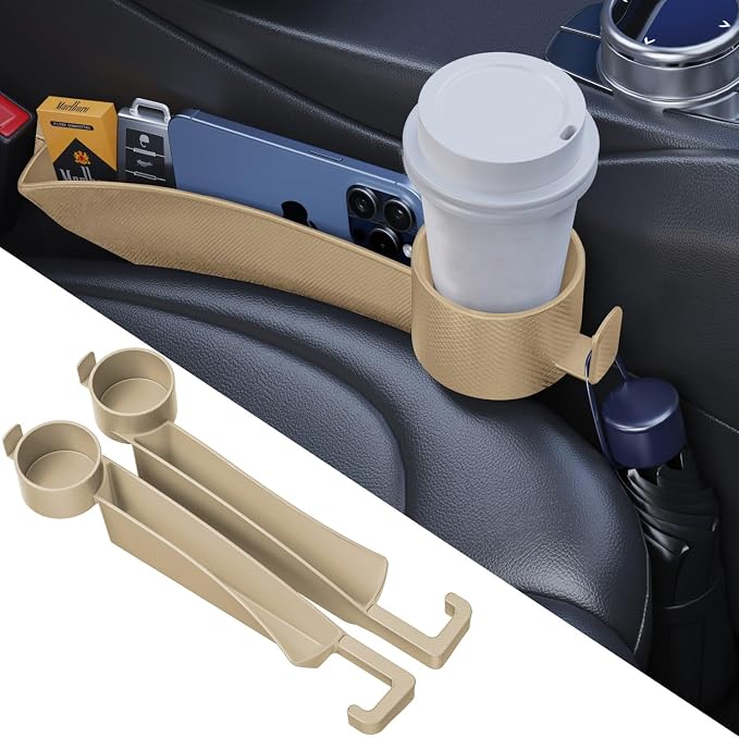 Car Seat Gap Plug with Storage Slot, Auto Gap Filler Organizer with Cup Holder by Unknown