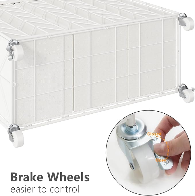 WOWLIVE Laundry Basket with Wheels, 142L Laundry Hamper 3 Section with Lid - Image 7