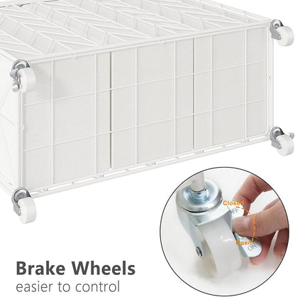 WOWLIVE Laundry Basket with Wheels, 142L Laundry Hamper 3 Section with Lid - Image 7