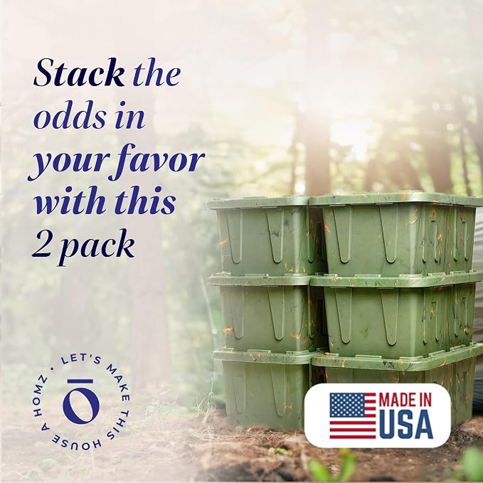 HOMZ 2-Pack Durabilt Tote, Heavy Duty Plastic Storage Bins - Image 2