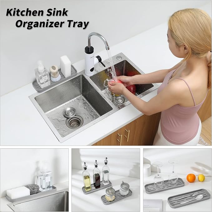 Silicone Kitchen Sink Organizer Tray - Image 3
