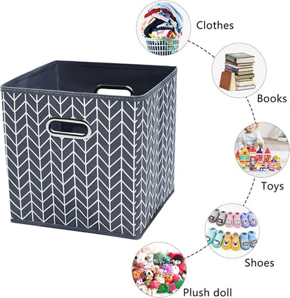 11 Inch Cube Storage Bins, Fabric Cube Organizer Bins - Image 5