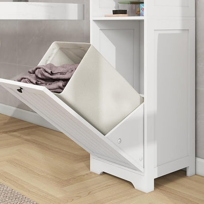 Tilt Out Laundry Hamper Cabinet, Hamper Cabinet Shelf - Image 7