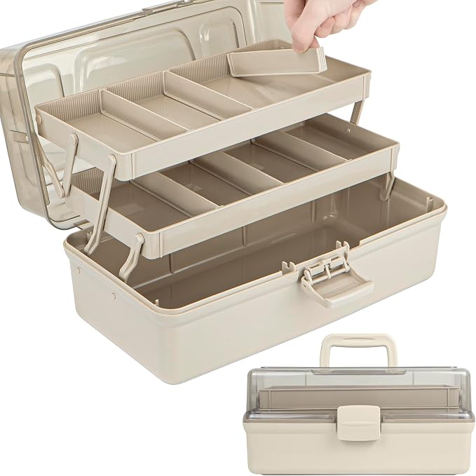 TERGOO 14in 3-Layer Multipurpose Craft Organizers and Storage by Focusonefficientstorage
