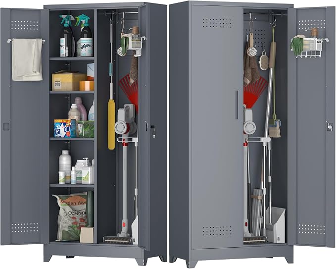 Metal Tool Storage Cabinet, Broom Closet by STEELIST